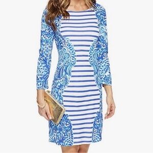 Lilly Pulitzer XL Nila Dress Moon Jellies Stripe Sheath